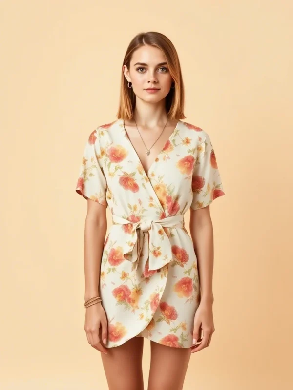 Beautifull V-Neck Waist Tie-Ups Playsuit